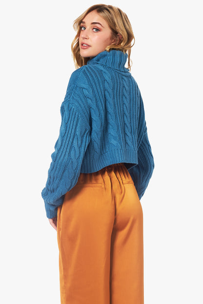 Ava Crop Turtleneck Sweater